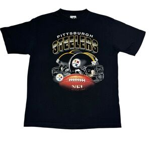 Vintage Pittsburgh Steelers NFL Dynasty T-Shirt Size Large‎ Black